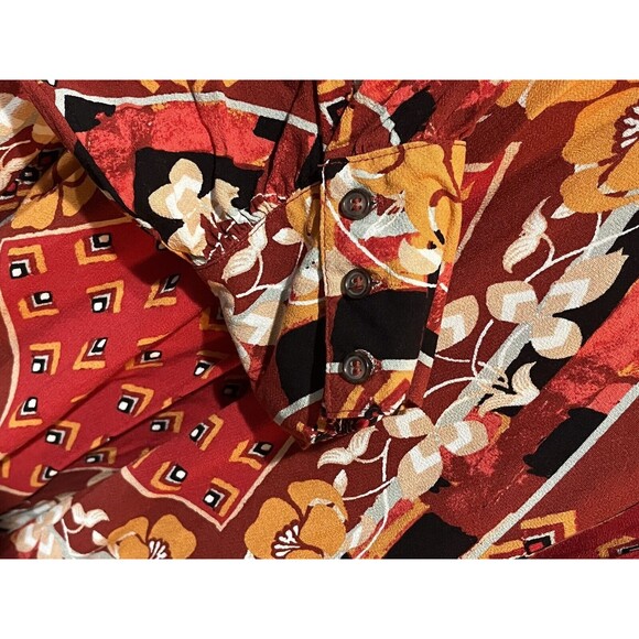 Free People Dress Women’s Large Ride to the Sunset Red Tunic Top Mini Hippie - Picture 8 of 10